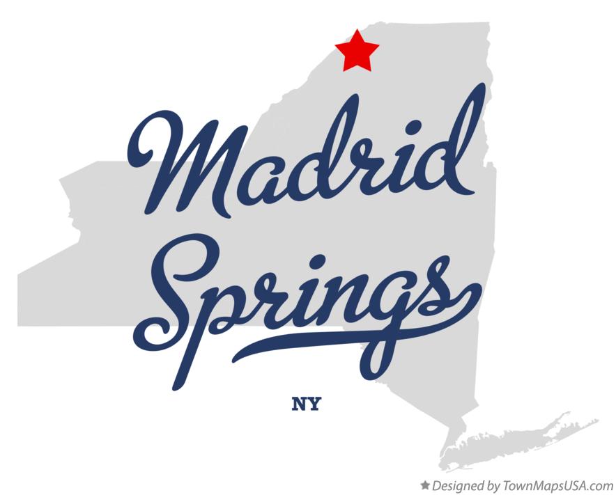 Map of Madrid Springs New York NY