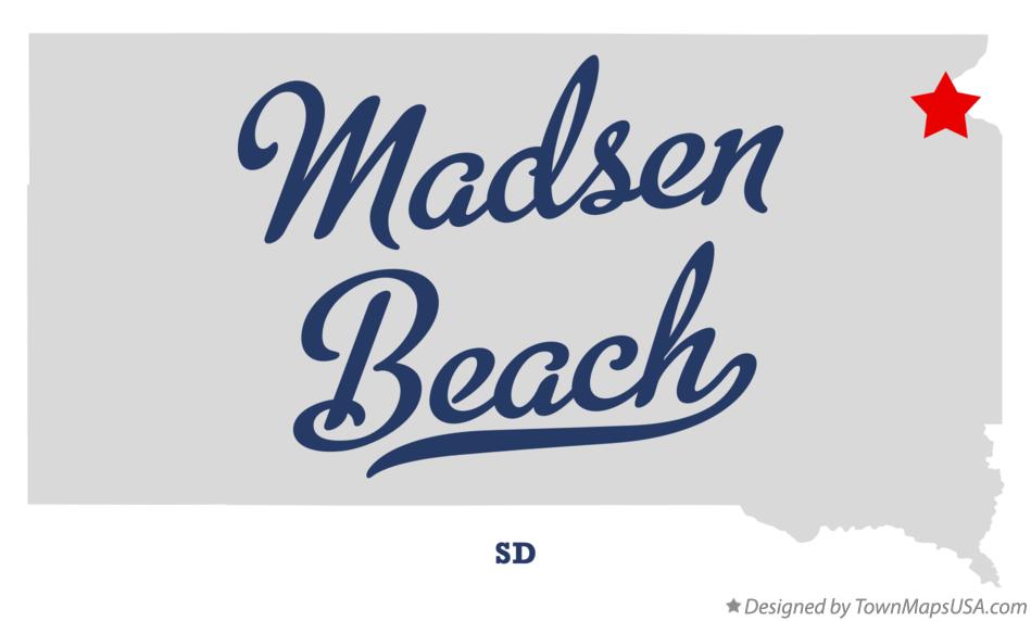 Map of Madsen Beach South Dakota SD