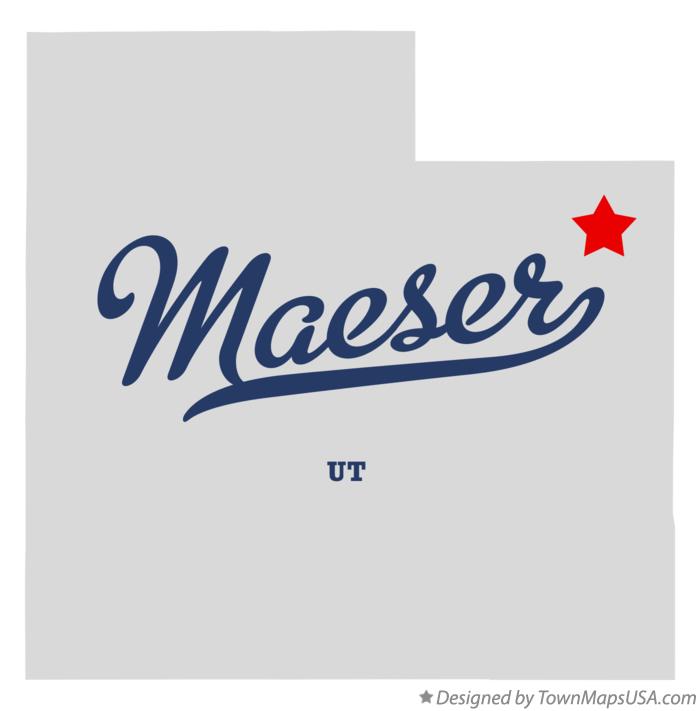 Map of Maeser Utah UT