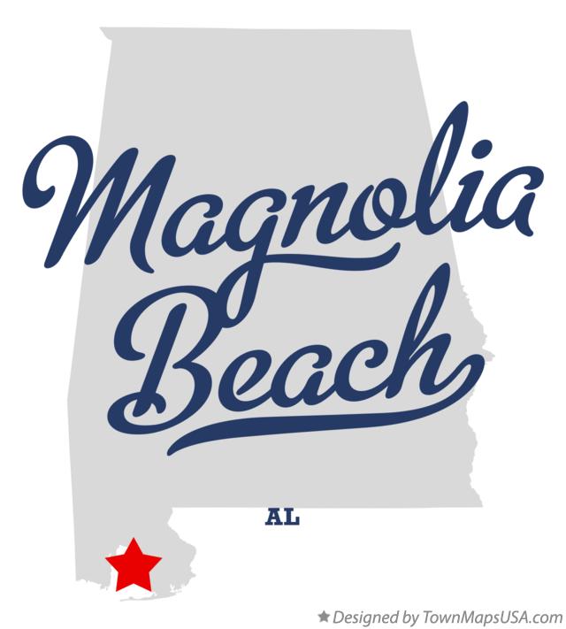 Map of Magnolia Beach Alabama AL