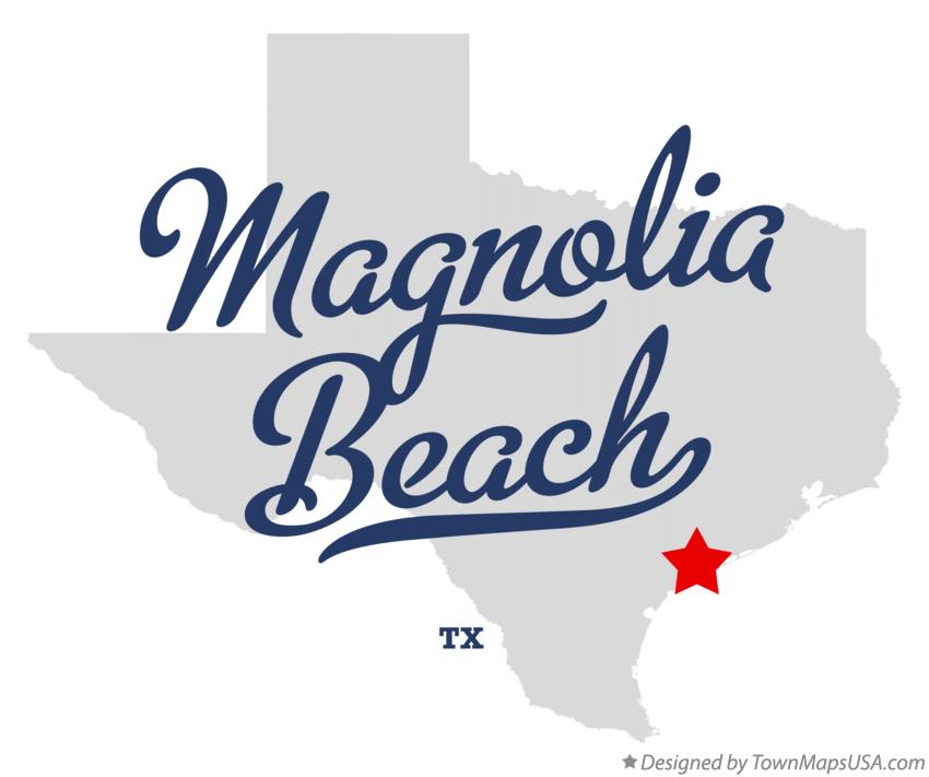 Map of Magnolia Beach Texas TX
