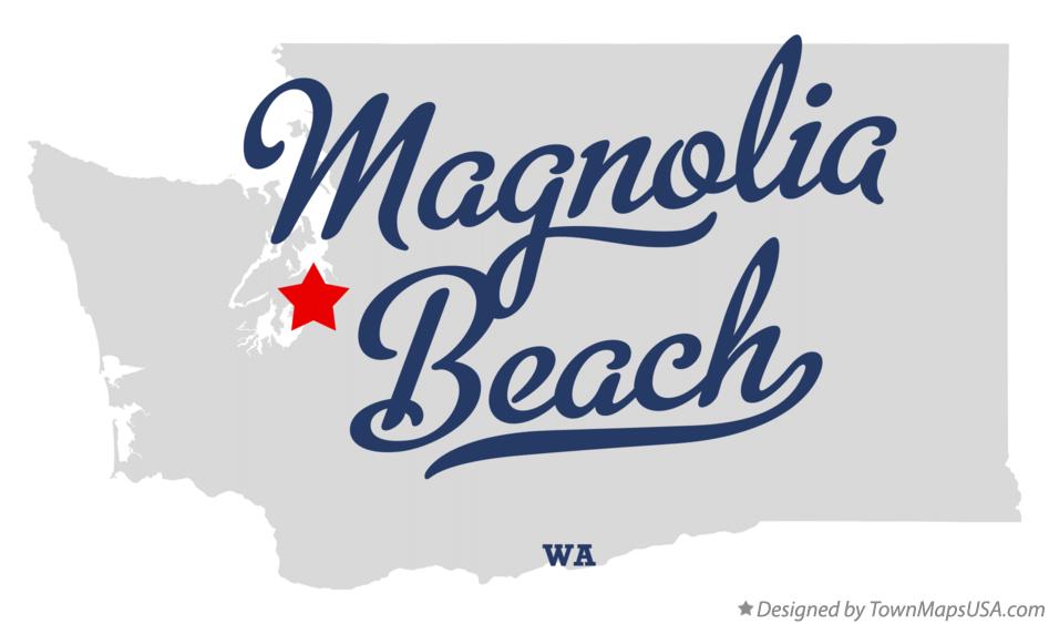 Map of Magnolia Beach Washington WA