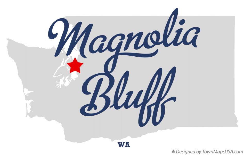 Map of Magnolia Bluff Washington WA