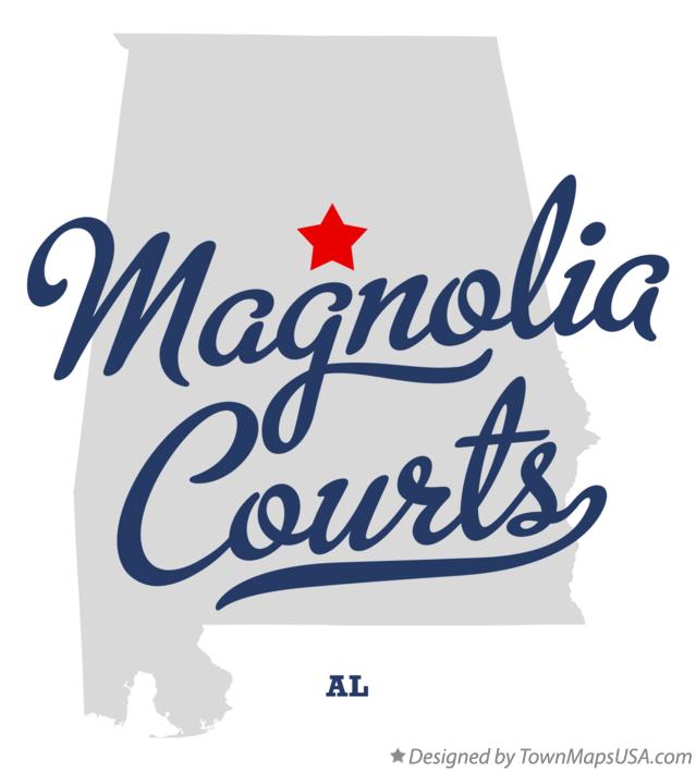 Map of Magnolia Courts Alabama AL