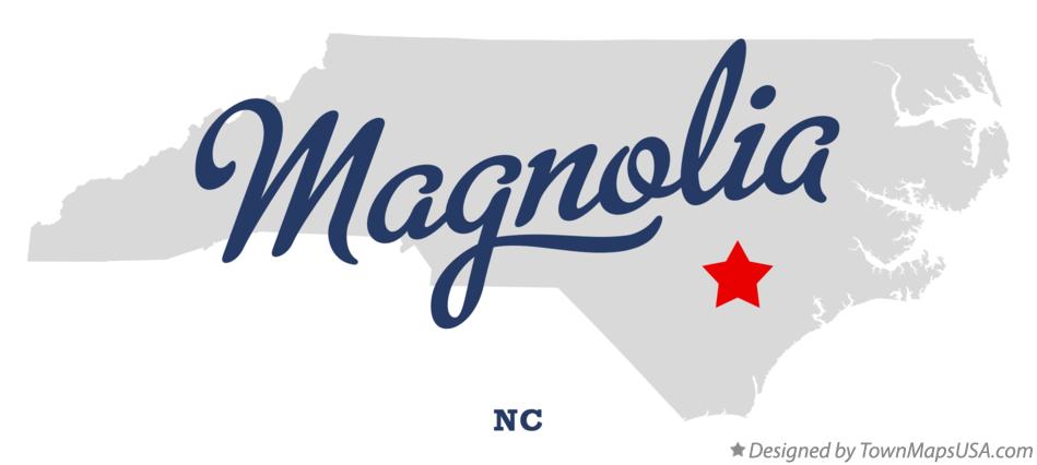 Map of Magnolia North Carolina NC