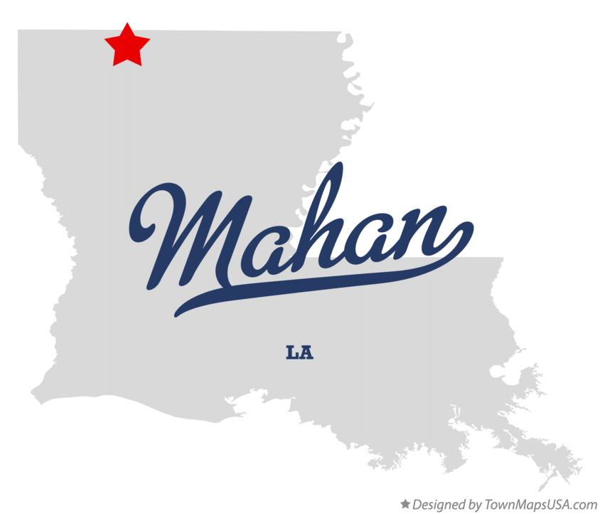 Map of Mahan Louisiana LA