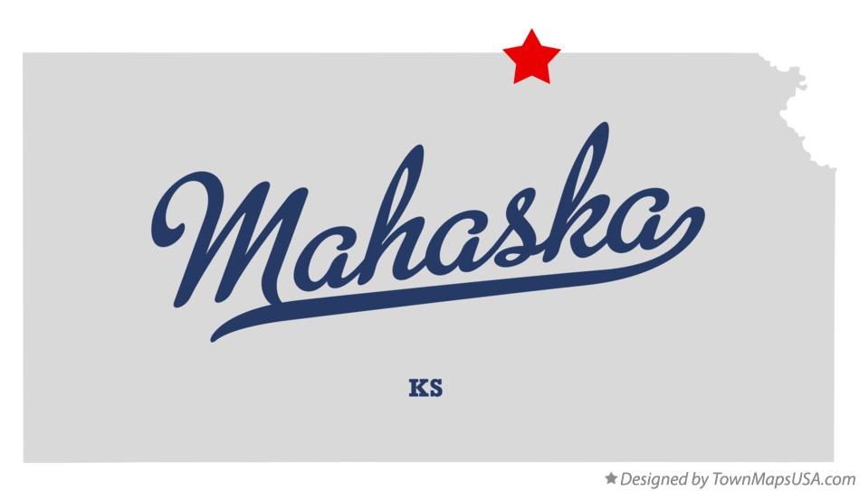 Map of Mahaska Kansas KS
