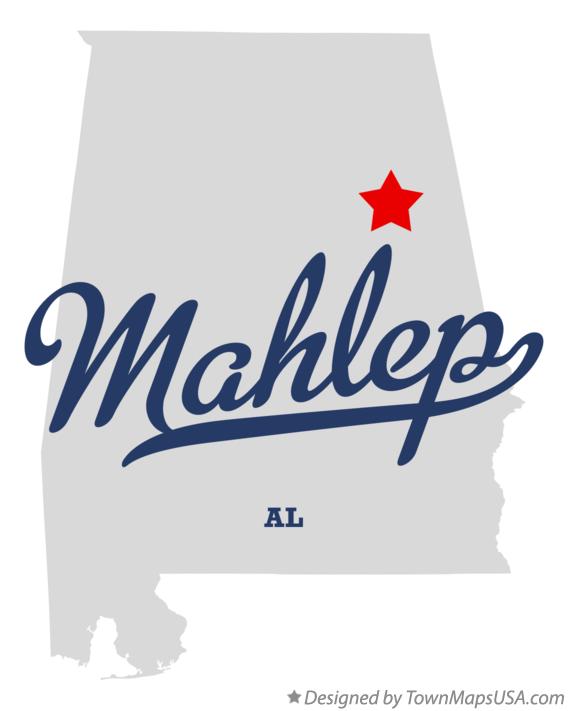 Map of Mahlep Alabama AL