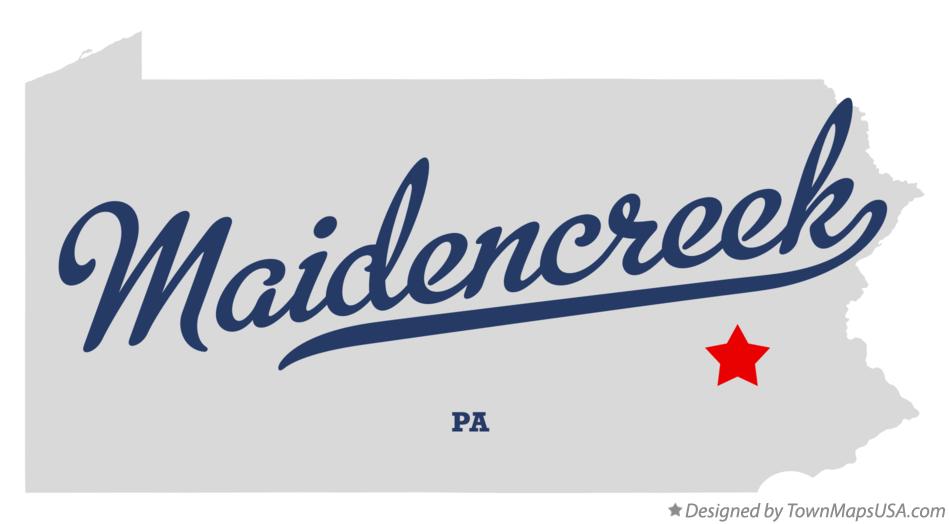 Map of Maidencreek Pennsylvania PA