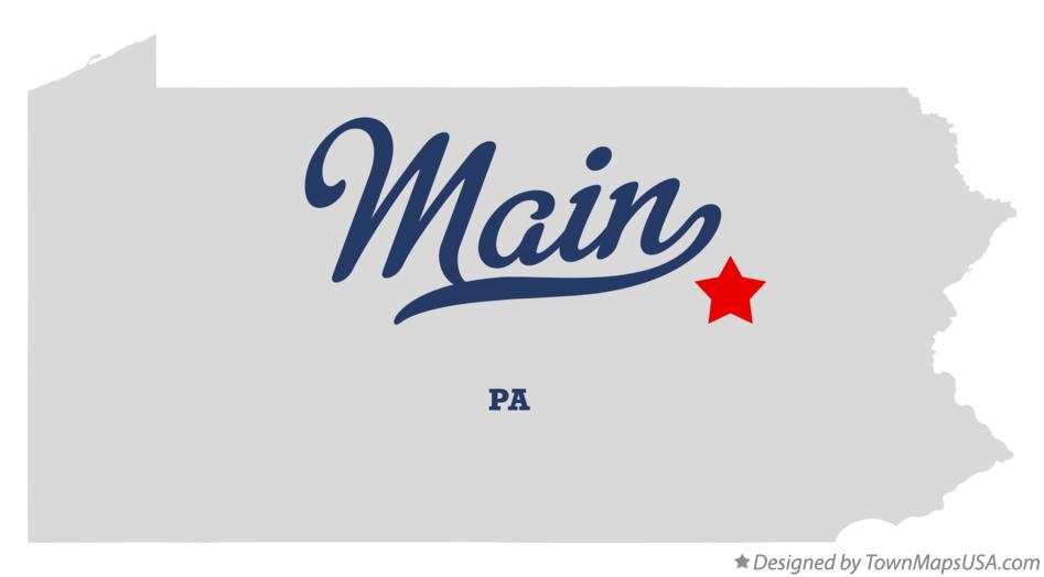Map of Main Pennsylvania PA