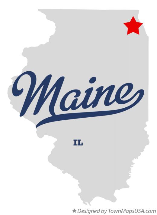 Map of Maine Illinois IL