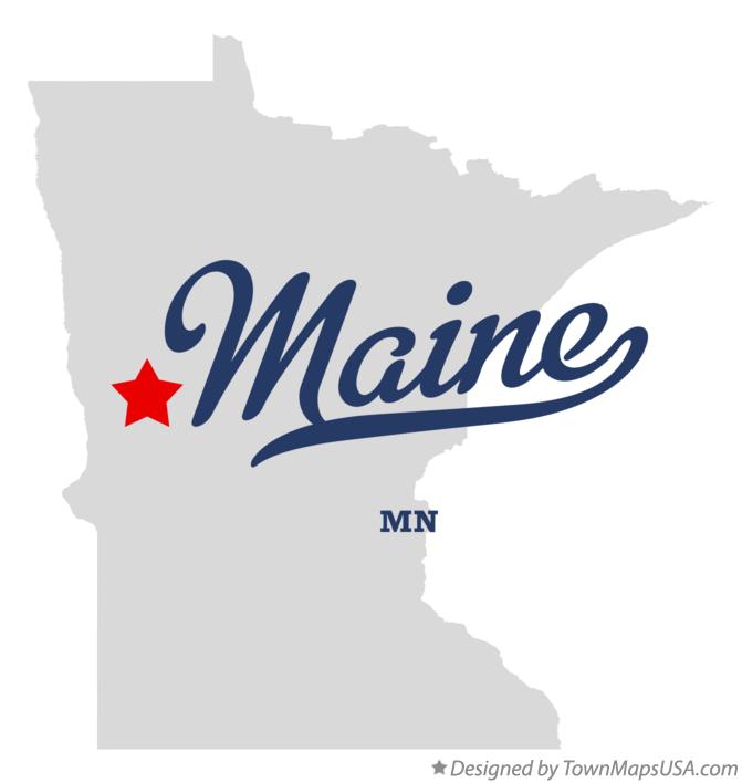 Map of Maine Minnesota MN
