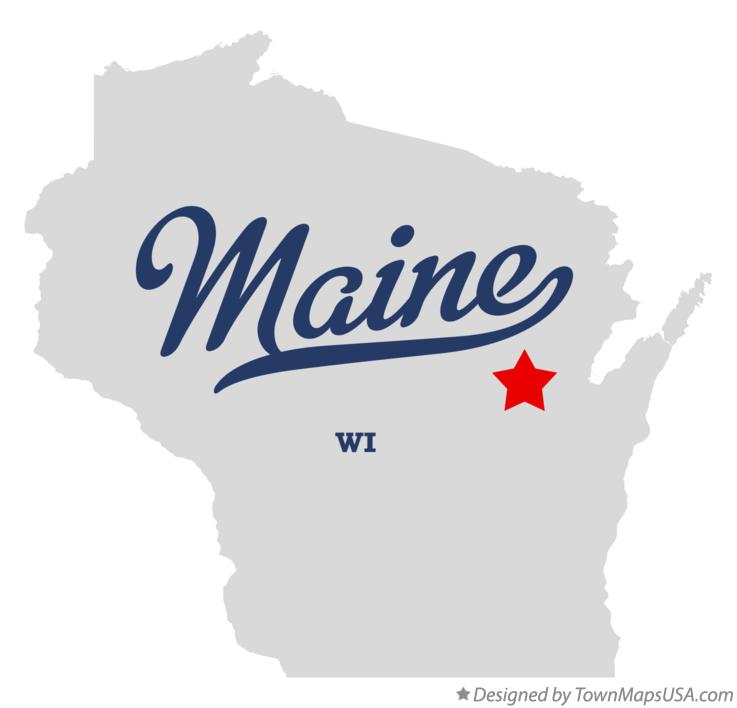 Map of Maine Wisconsin WI