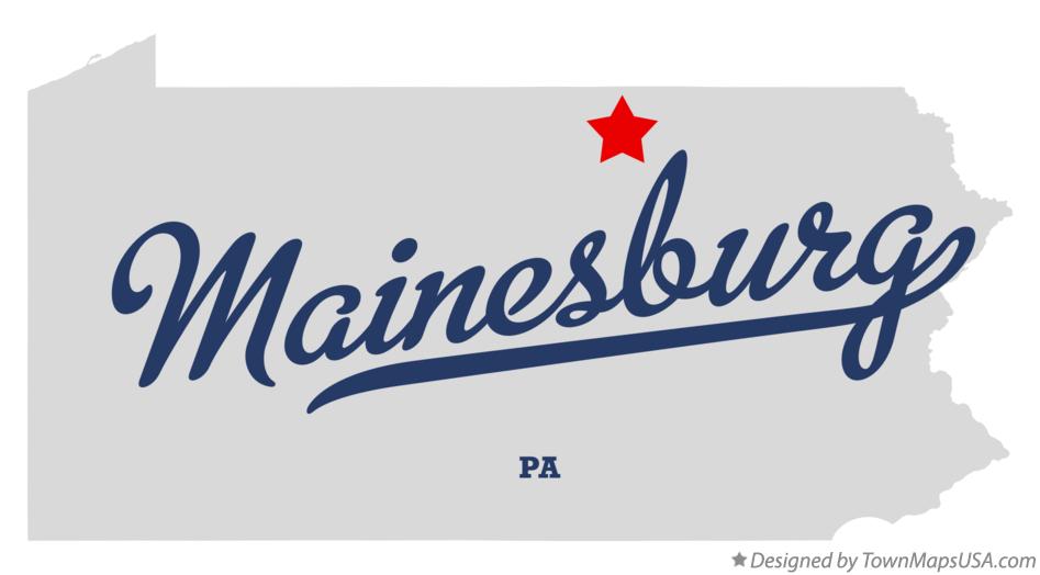 Map of Mainesburg Pennsylvania PA