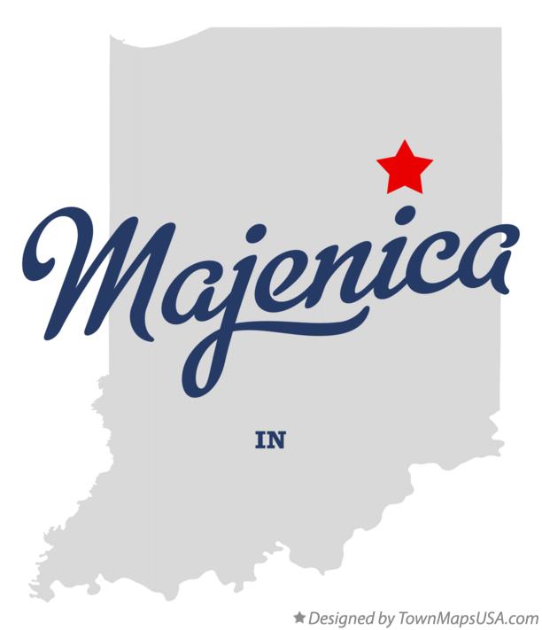 Map of Majenica Indiana IN