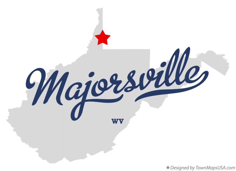 Map of Majorsville West Virginia WV