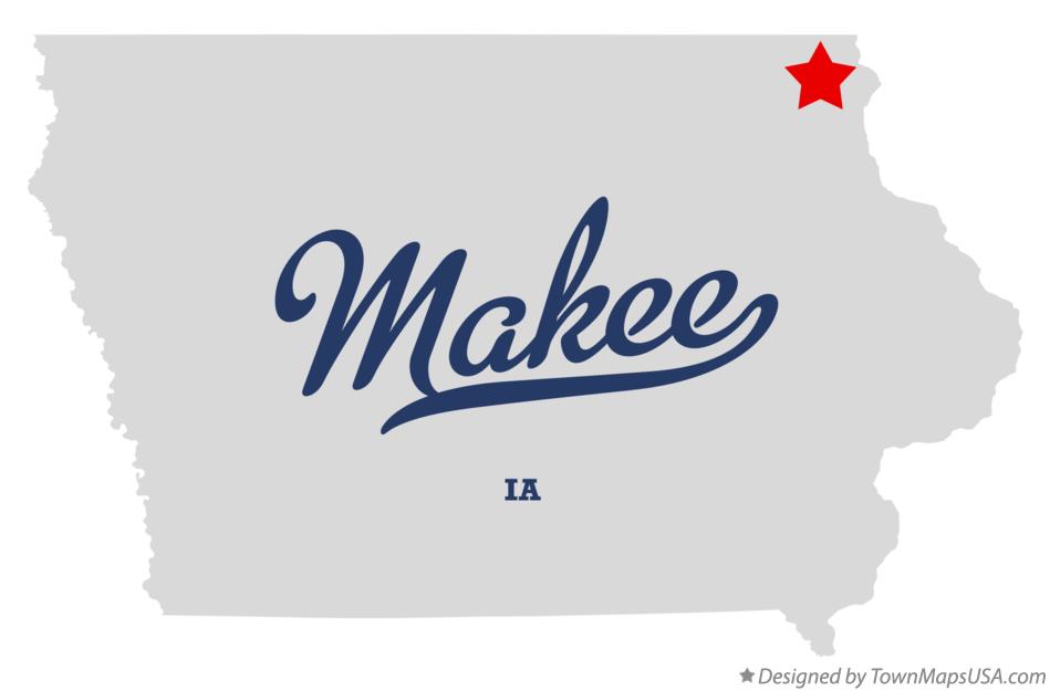 Map of Makee Iowa IA