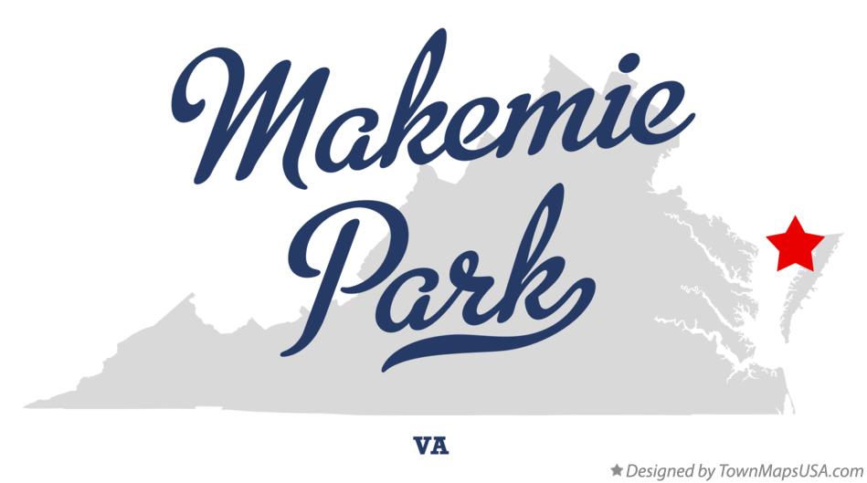 Map of Makemie Park Virginia VA