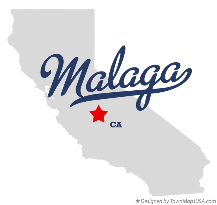 Map of Malaga California CA