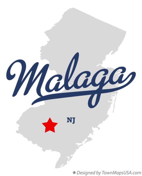 Map of Malaga New Jersey NJ