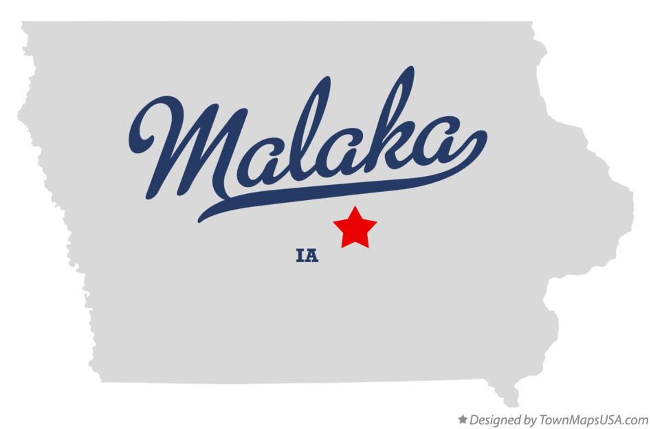 Map of Malaka Iowa IA