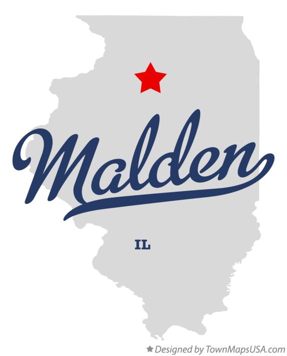 Map of Malden Illinois IL