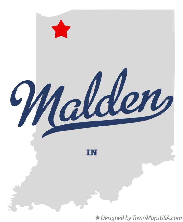 Map of Malden Indiana IN