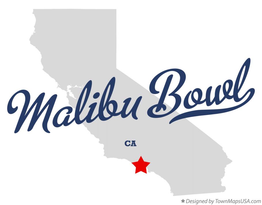 Map of Malibu Bowl California CA