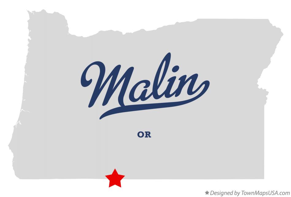 Map of Malin Oregon OR
