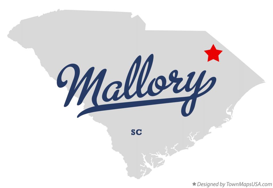 Map of Mallory South Carolina SC