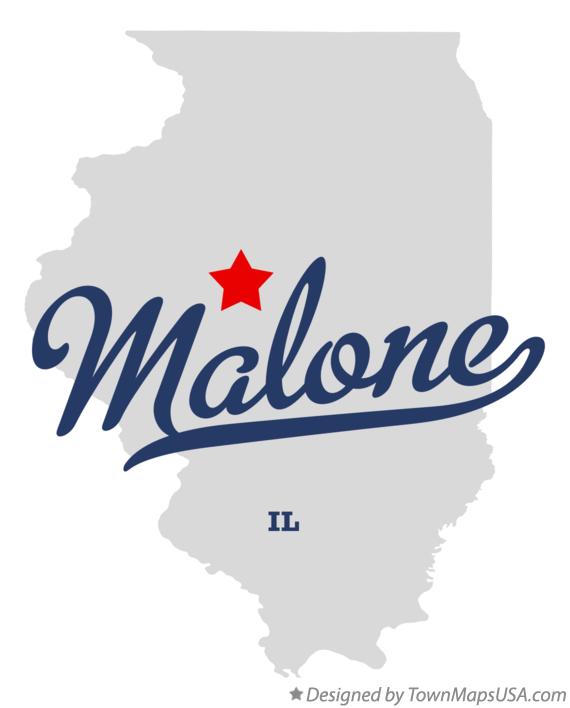 Map of Malone Illinois IL