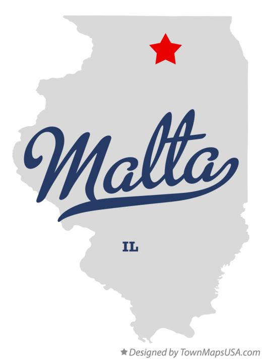 Map of Malta Illinois IL