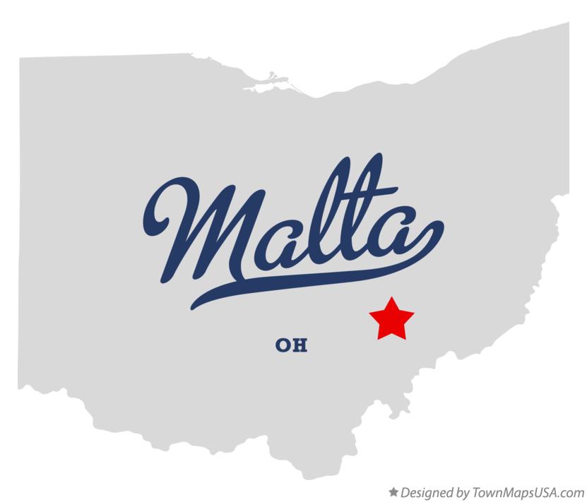 Map of Malta Ohio OH