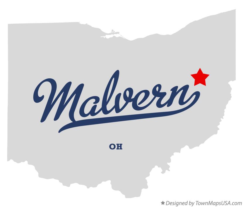 Map of Malvern Ohio OH