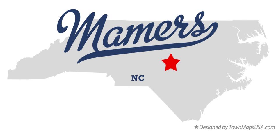 Map of Mamers North Carolina NC