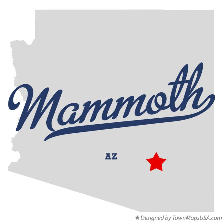 Map of Mammoth Arizona AZ