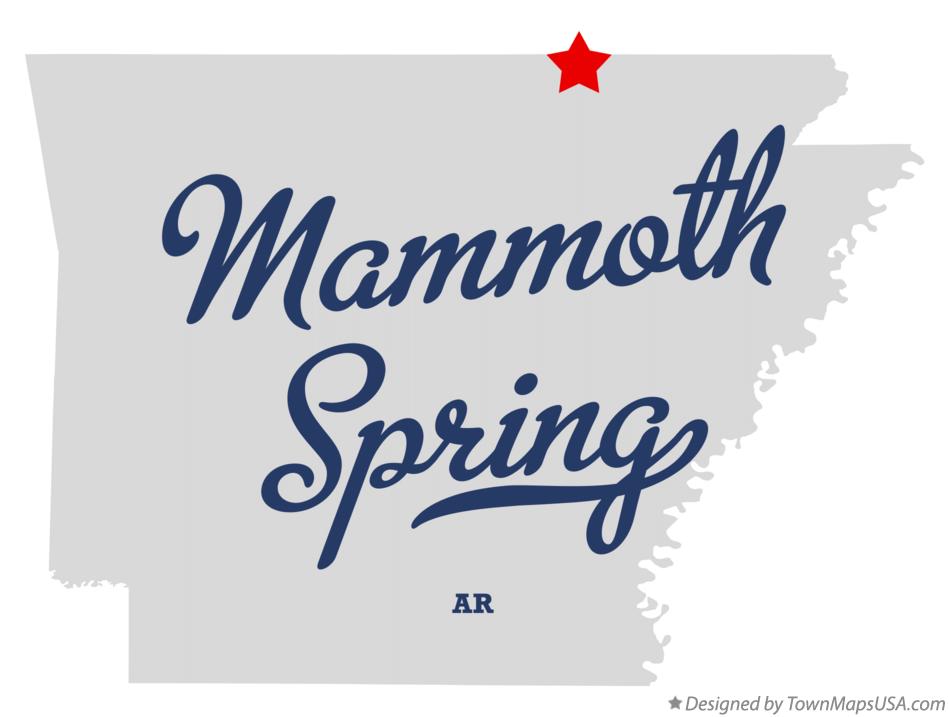 Map of Mammoth Spring Arkansas AR