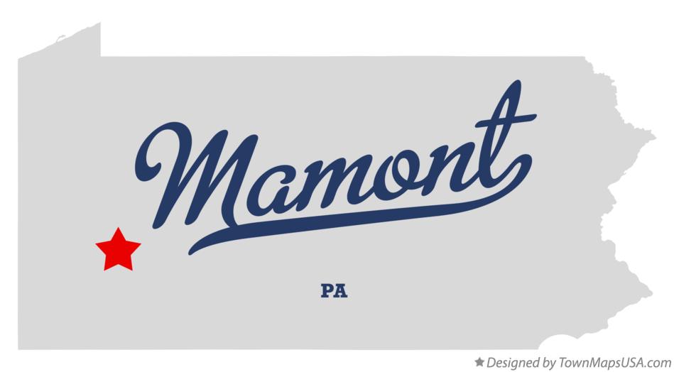Map of Mamont Pennsylvania PA