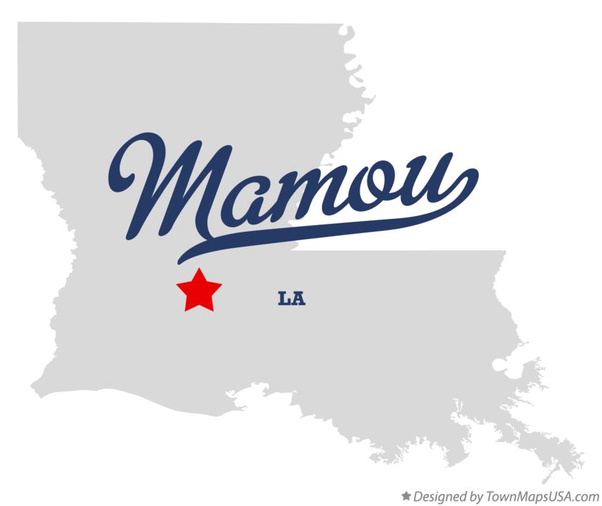 Map of Mamou Louisiana LA