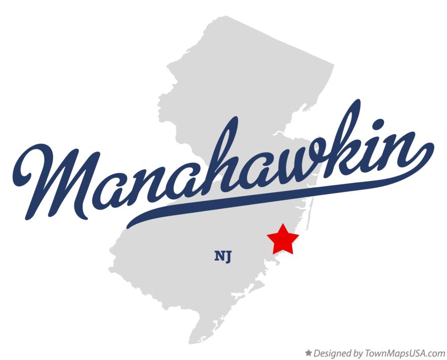 Map of Manahawkin New Jersey NJ