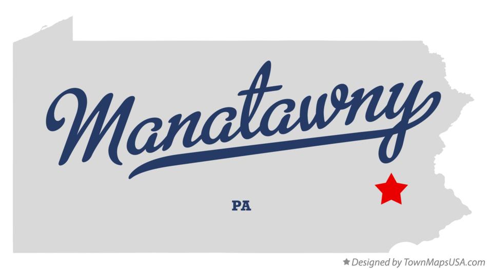 Map of Manatawny Pennsylvania PA