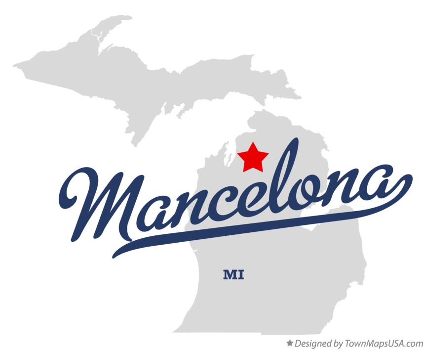 Map of Mancelona Michigan MI