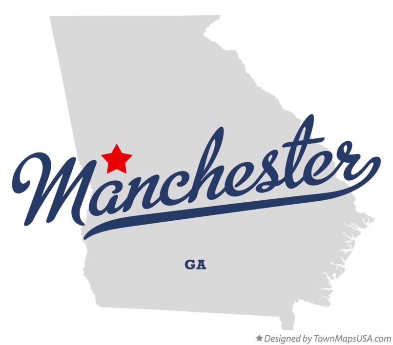 Map of Manchester Georgia GA