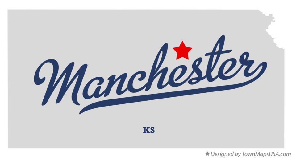 Map of Manchester Kansas KS