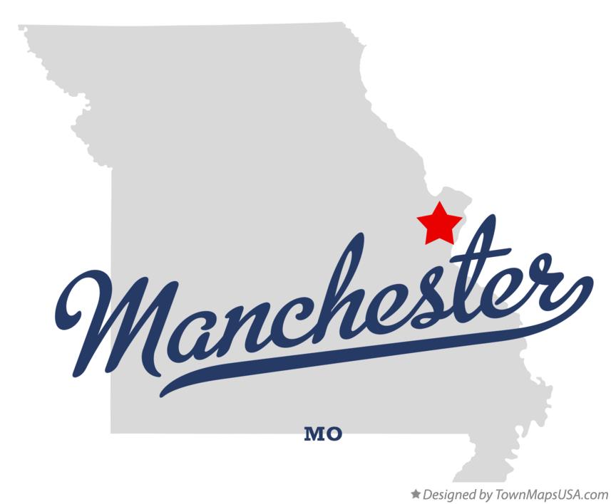 Map of Manchester Missouri MO