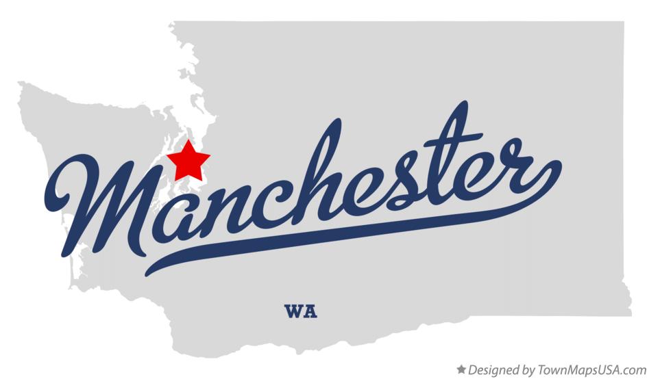 Map of Manchester Washington WA