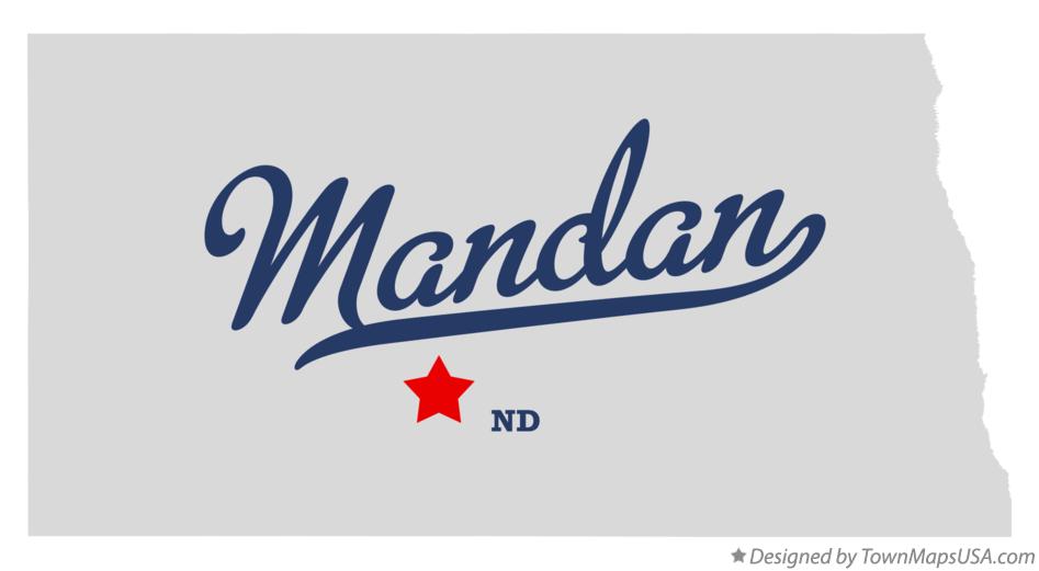 Map of Mandan North Dakota ND