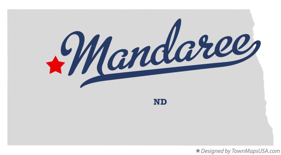 Map of Mandaree North Dakota ND