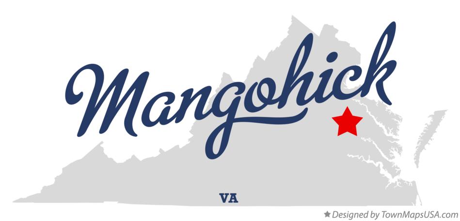 Map of Mangohick Virginia VA
