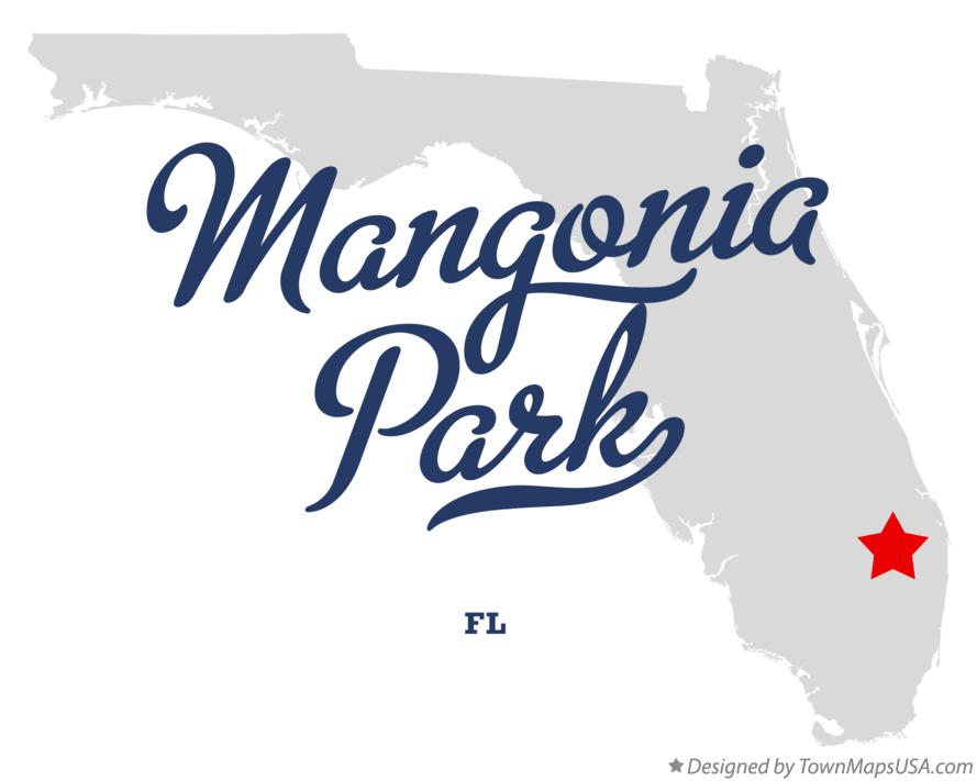 Map of Mangonia Park Florida FL